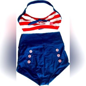 Sexy sailor bikini costume